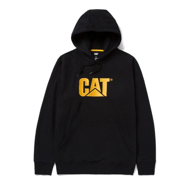 CAT Μπλούζα φούτερ με κουκούλα trademark μαύρη L W10646