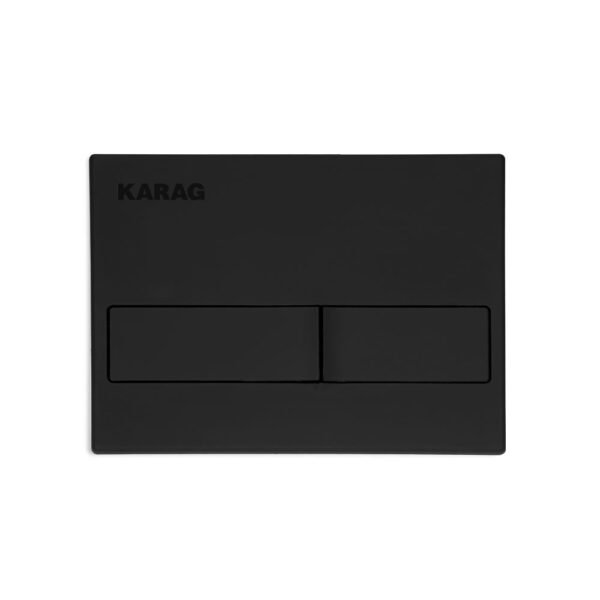 Πλακέτα καζανακίου διπλής λειτουργίας CARINA Black Matt C226-020 KARAG