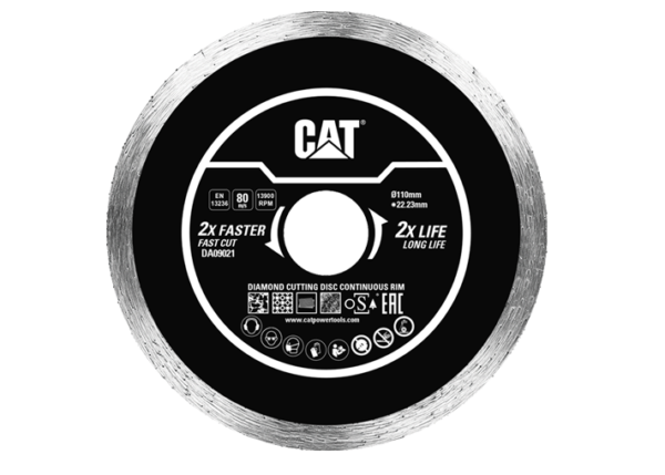 CAT Δίσκος κοπής πλακιδίων διαμαντέ 110x22,23x1.6mm DA09021